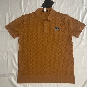 Dolce & Gabbana Woven Tan Bag with Silver Logo